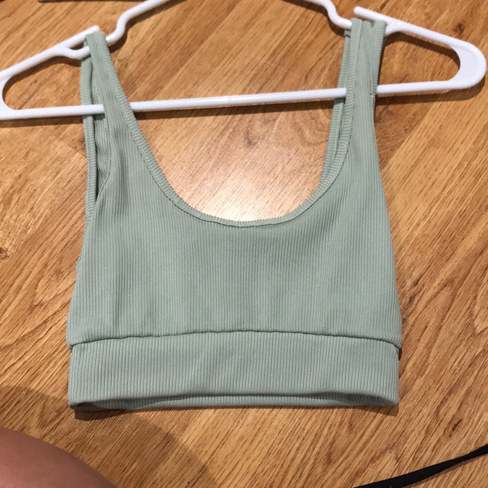 Sage green crop top